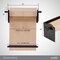 Jumbl Wall Mounted Kraft Paper Dispenser, Hanging Craft Paper Roll Holder with Paper Cutter (Black)